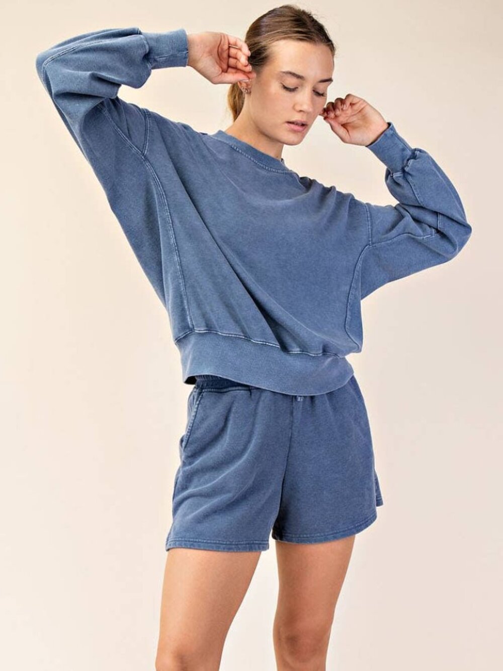 RAE MODE Mineral Washed French Terry Short Set